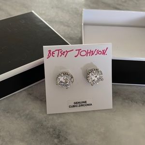 Betsey Johnson Cubic Zirconia Studs. New.